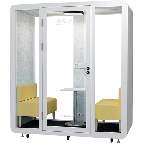 Duo Booth soundproof pod for two people, ideal for private meetings, focused collaboration, and creative projects.