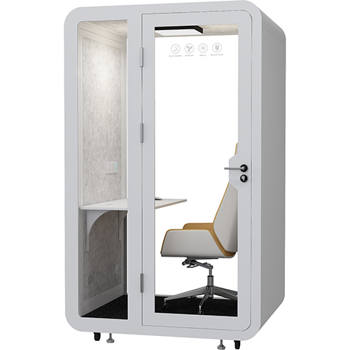 Duo Plus Booth soundproof pod offering extra space for two people, ideal for meetings, collaboration, and creative projects.